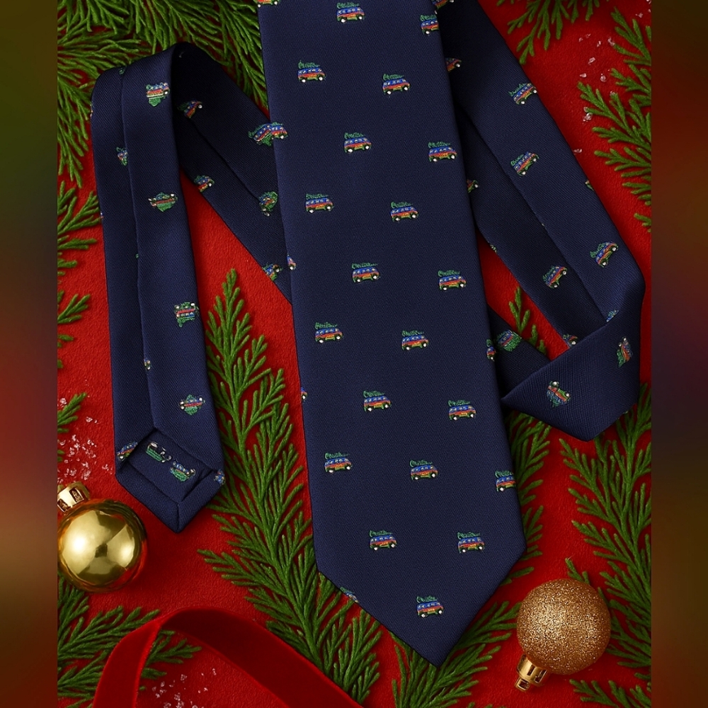 Vineyard Vines Woody & Tree Silk Tie – Nautical Navy – NWT